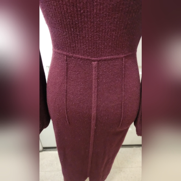 NY & Co. Eva Mendes Burgundy Sweater Dress with Dolman Sleeves Size S - Picture 5 of 8